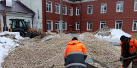 В Клину продолжаются работы по капремонту лицея имени Менделеева - Regions.Ru